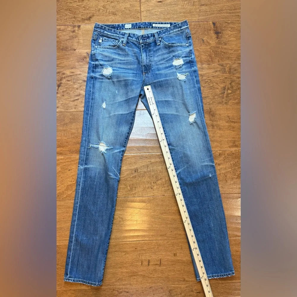 AG Premiere Skinny Straight Jeans Distressed Medium Wash 28